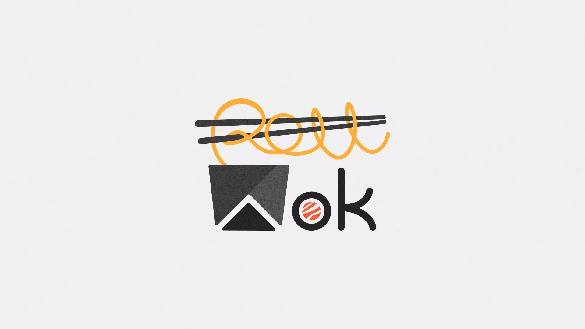 Разработка логотипа суши-бара «Roll Wok Club» в Конаково